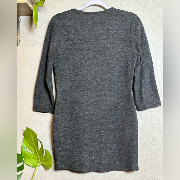 Grey Sweater dress with hip zippers Size S - Picture 3 of 3